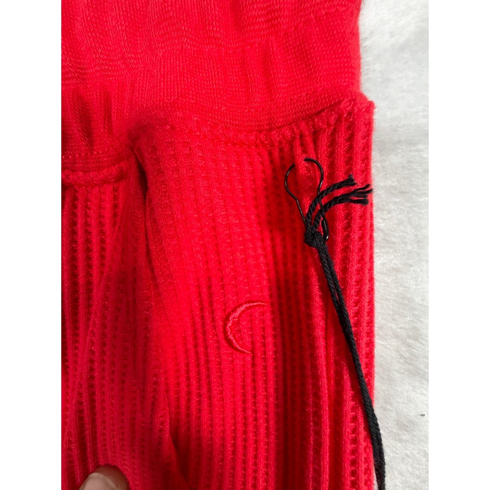 New Zyia Active Don't Wake Me Thermal Joggers Large Red Lounge Pants Pajamas - Picture 8 of 13